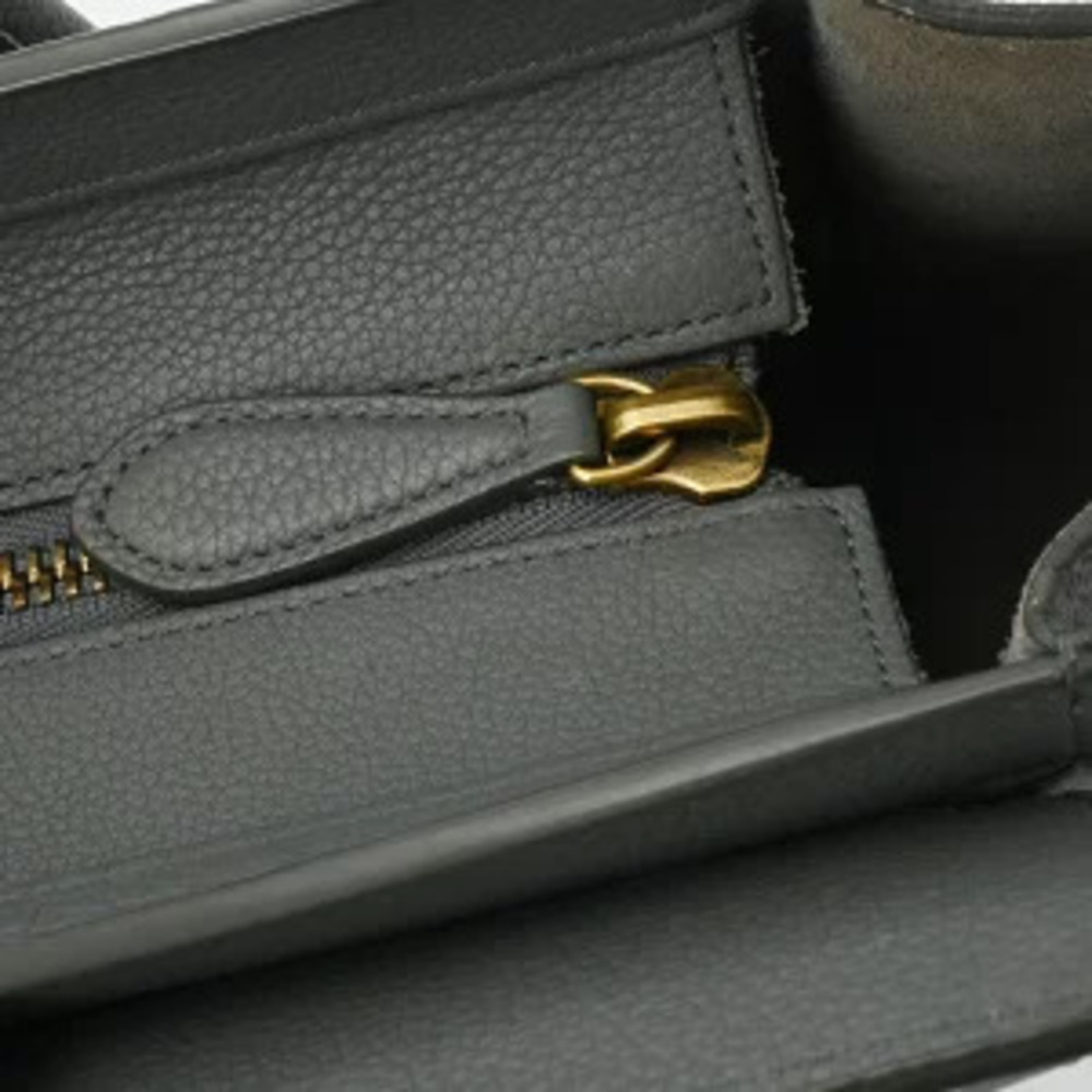 Celine Luggage Corduroy Drummed Calf Leather Handbag - Picture 7 of 9